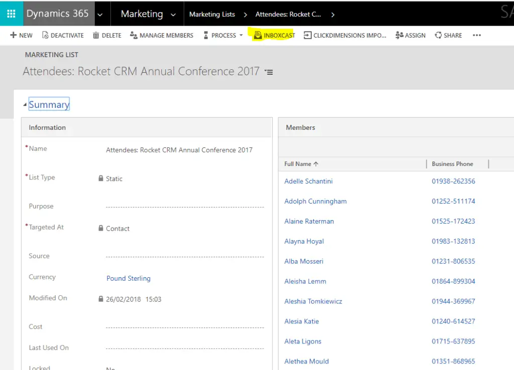 ClickDimensions email marketing