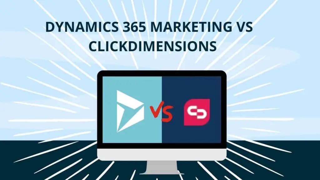 Desktop screen showing Dynamics 365 and Clickdimensions logos