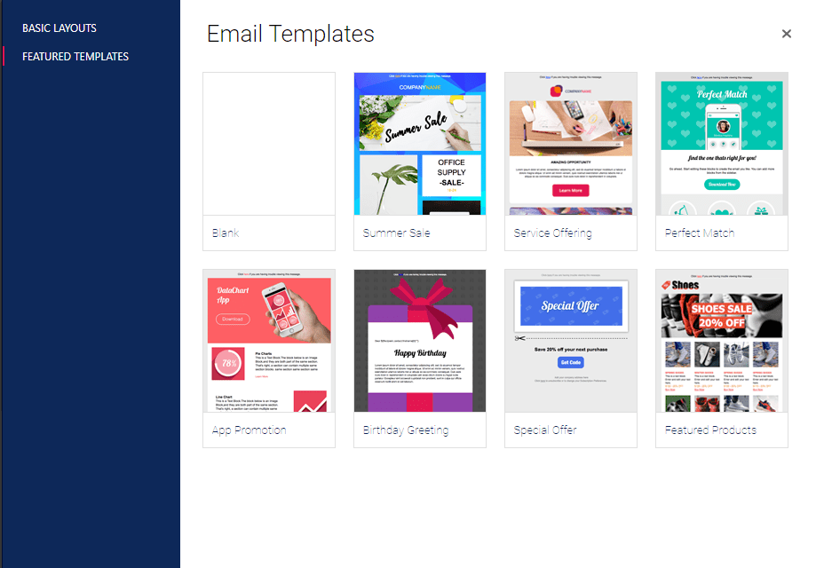 Email selector