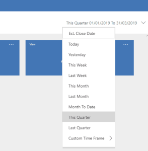 Interactive Dashboards Date Filter screen shot