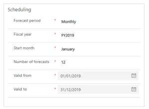 Sales Forecastingin scheduling section on forecast definition