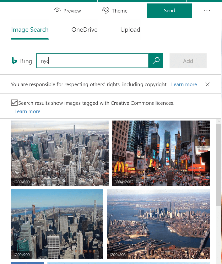 Bing image search
