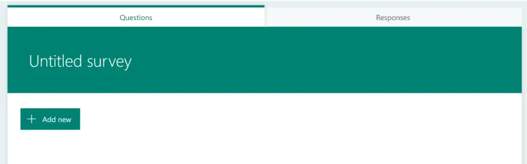 Forms Pro blank survey